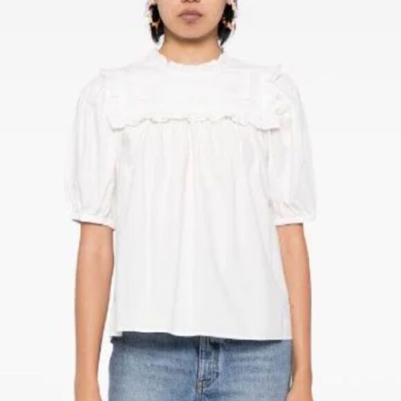 Ulla Johnson Tops - New Ulla Johnson Adeline Cotton Blouse White Size 0